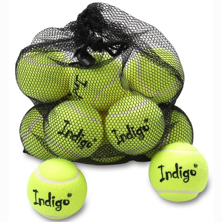 Купить Мяч для большого тенниса Indigo (12 шт в сетке) начальный уровень в Богдановиче 